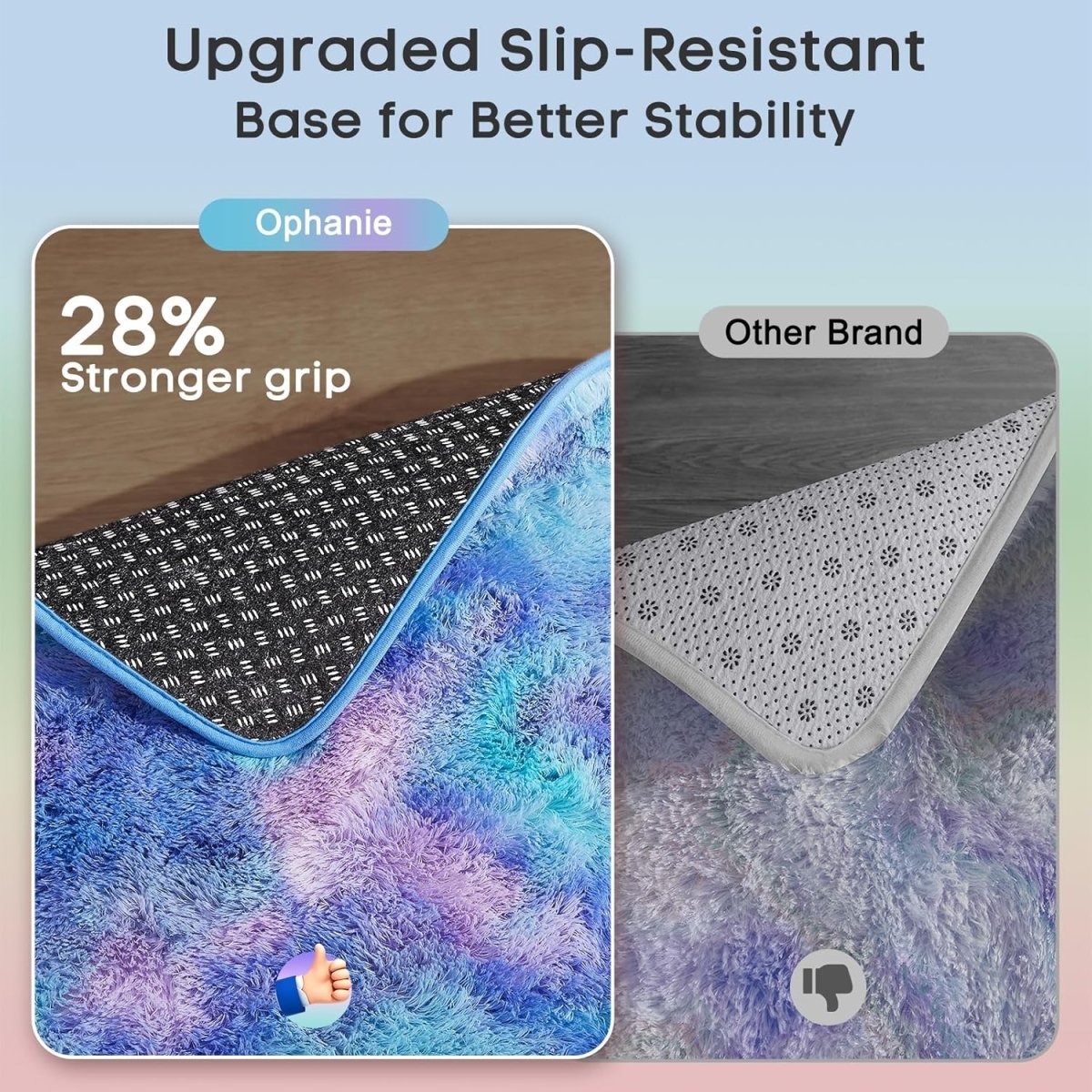 Ophanie Area Rugs for Living Room Bedroom, Upgrade Non - Slip Fluffy Soft Grey Shag Carpet, Indoor Floor Gray 4x6 Fuzzy Shaggy Living Room Plush Rug for Kids Home Dorm Decor Aesthetic - Homesidy.com