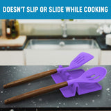 Zulay Kitchen Spoon Rest for Multiple Utensils High Heat - Resistant Silicone Drip Pad, BPA - Free Spoon Holder for Stove Top, Kitchen Gadget Holder for Ladles, Tongs, Cooking Spatula - Makes Great Gift - Homesidy.com