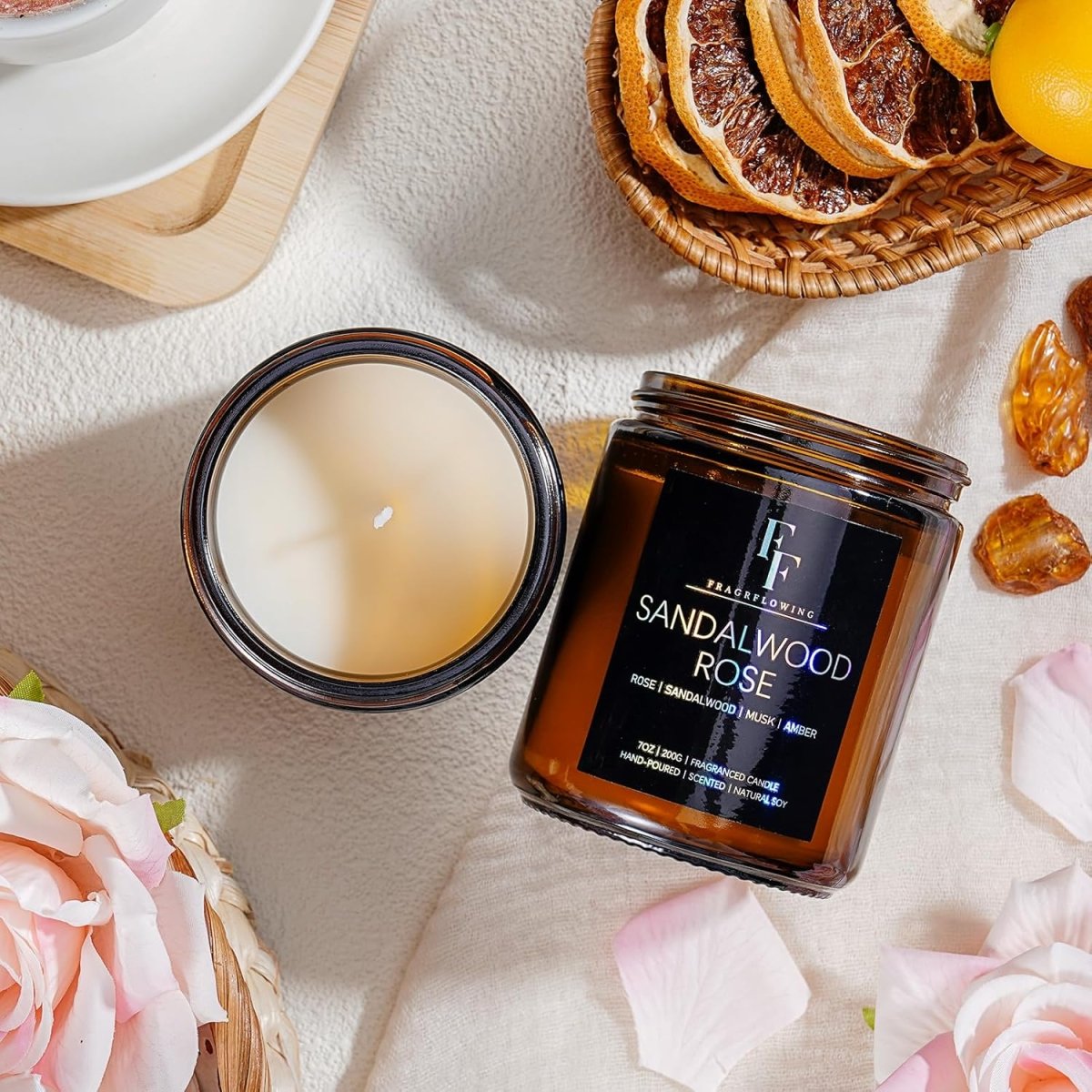 Eucalyptus &amp; Sage Scented Candles,Candles for Home Scented Aromatherapy Candles,Soy Wax Candle Gift for Women Men Amber Jar Candle, 7oz - Homesidy.com