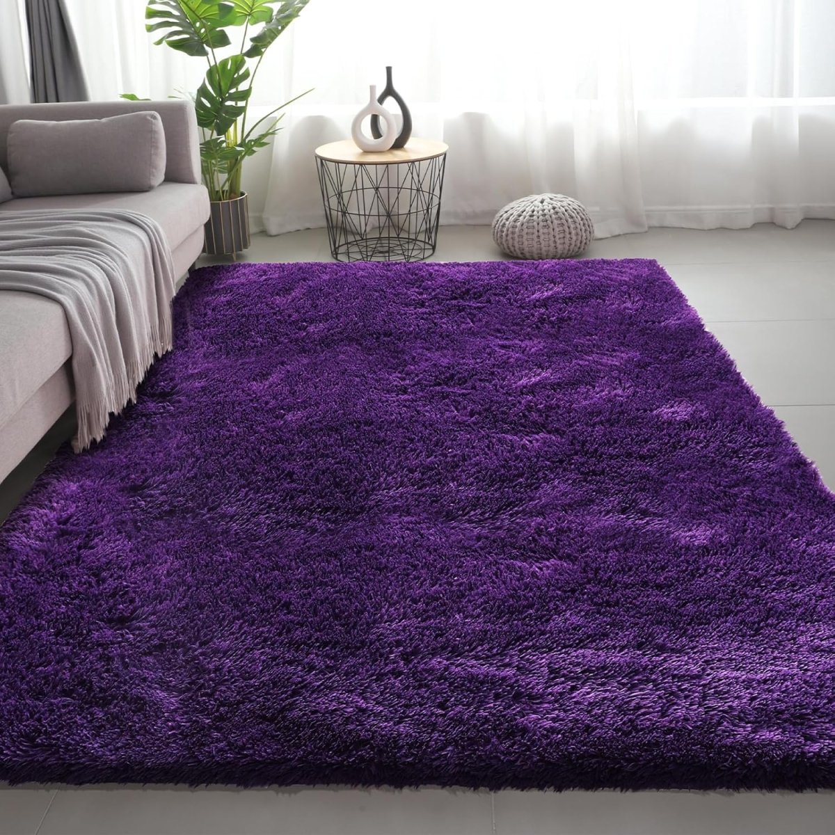 Shag Area Rugs for Bedroom Living Room,4X6 Ultra Soft Fluffy Area Rugs for Dorm, Indoor Carpet Nursery Rugs for Kids Girls Room Home Decor,Pink - Homesidy.com