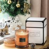 Frosted Cranberry Luxury Scented Candles - 19oz, 88hr Burn Time, Perfect Christmas Gifts for Women - Homesidy.com