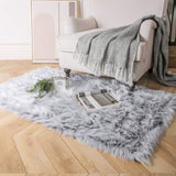Ashler Faux Fur Rug, Fluffy White Small Sheepskin Rug, Ultra Soft 2x3 Ft Mat, Machine Washable Shag Mats, Nursery Throw for Bed, Living, Kids Room - Homesidy.com
