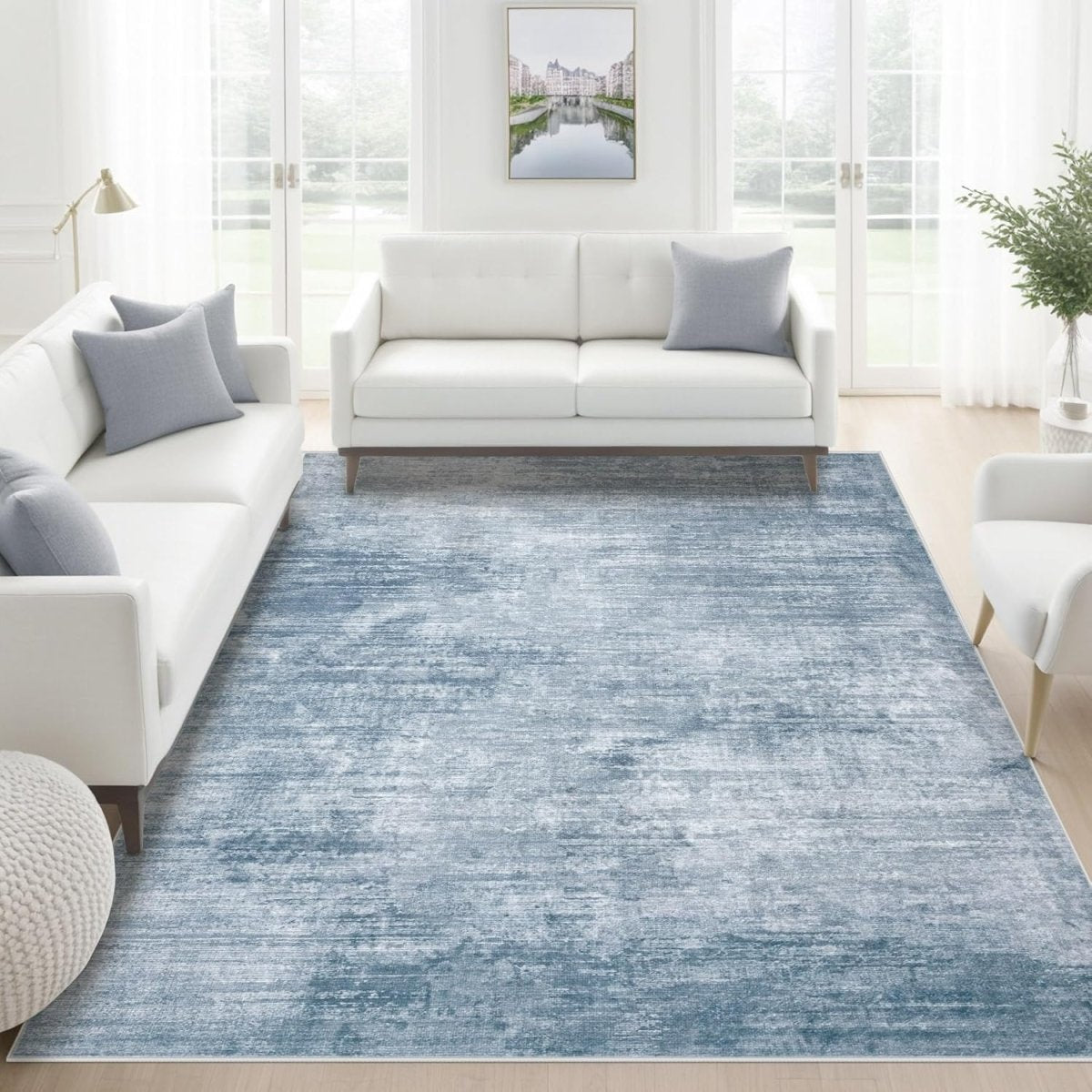 Area Rugs 6x9 Living Room: Washable Rug Modern Abstract Large Rug Soft Non Slip Neutral Rugs Stain Resistant Indoor Carpet for Bedroom Kitchen Dining Room Table Nursery Home Office Rugs(Beige,6x9) - Homesidy.com