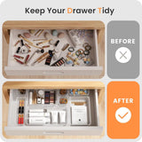 A - LuGei 【Military Grade Drawer Organizer, 【𝟱𝗦𝗶𝘇𝗲】 Makeup organizer, 【Holds 177 Items】 Bathroom Organizers and Storage, Organization and Storage, Desk Drawer Organizer for Bathroom Vanity - Homesidy.com