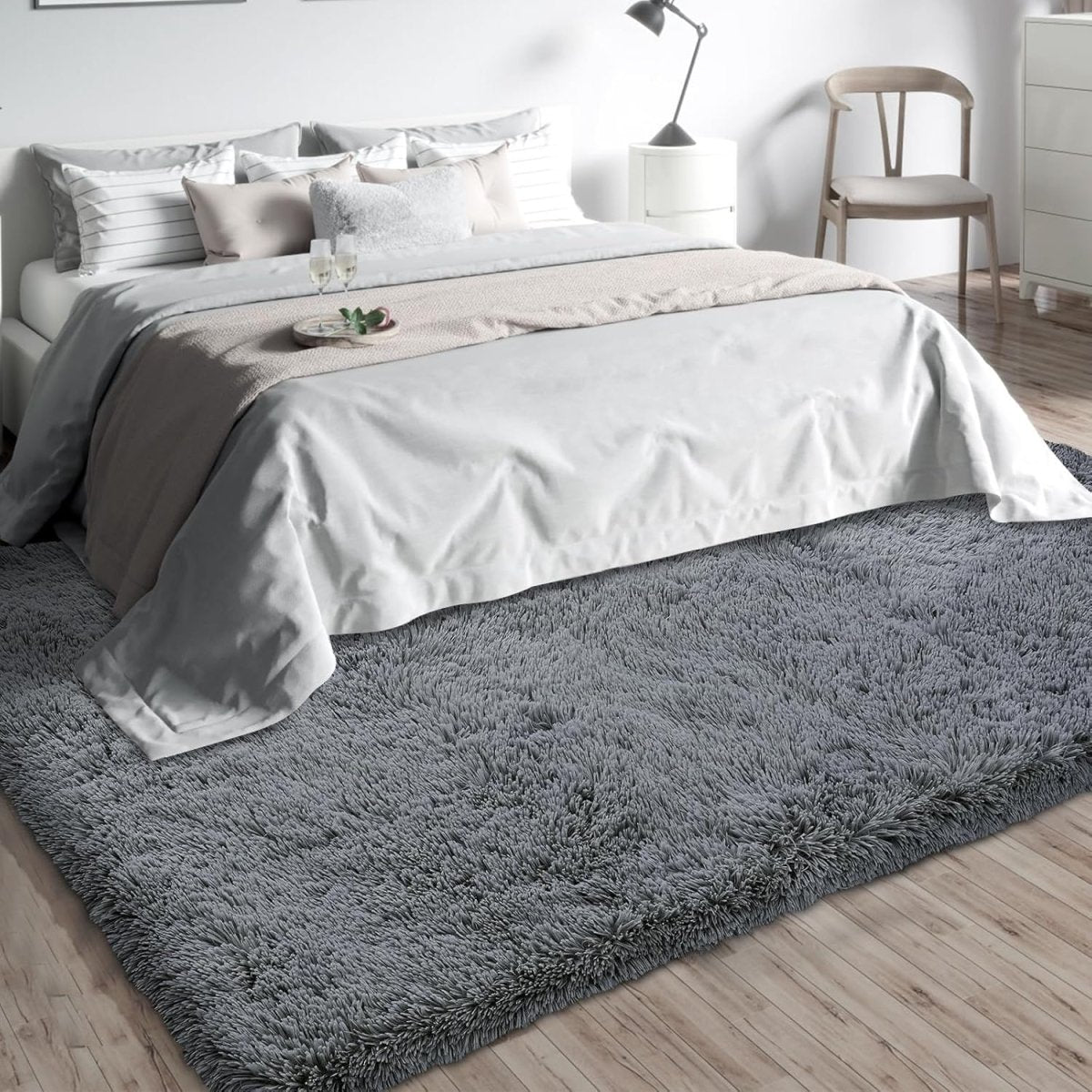 Shag Area Rugs for Bedroom Living Room,4X6 Ultra Soft Fluffy Area Rugs for Dorm, Indoor Carpet Nursery Rugs for Kids Girls Room Home Decor,Pink - Homesidy.com