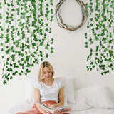 Freyalife Fake Vines for Room Decor(12 Pack 84 Feet) Aesthetic Artificial Plant Ivy Leaves Hanging Greenery Garlands for Home Bedroom Wall Wedding Christmas Party Office Patio Outdoor Garden Décor - Homesidy.com
