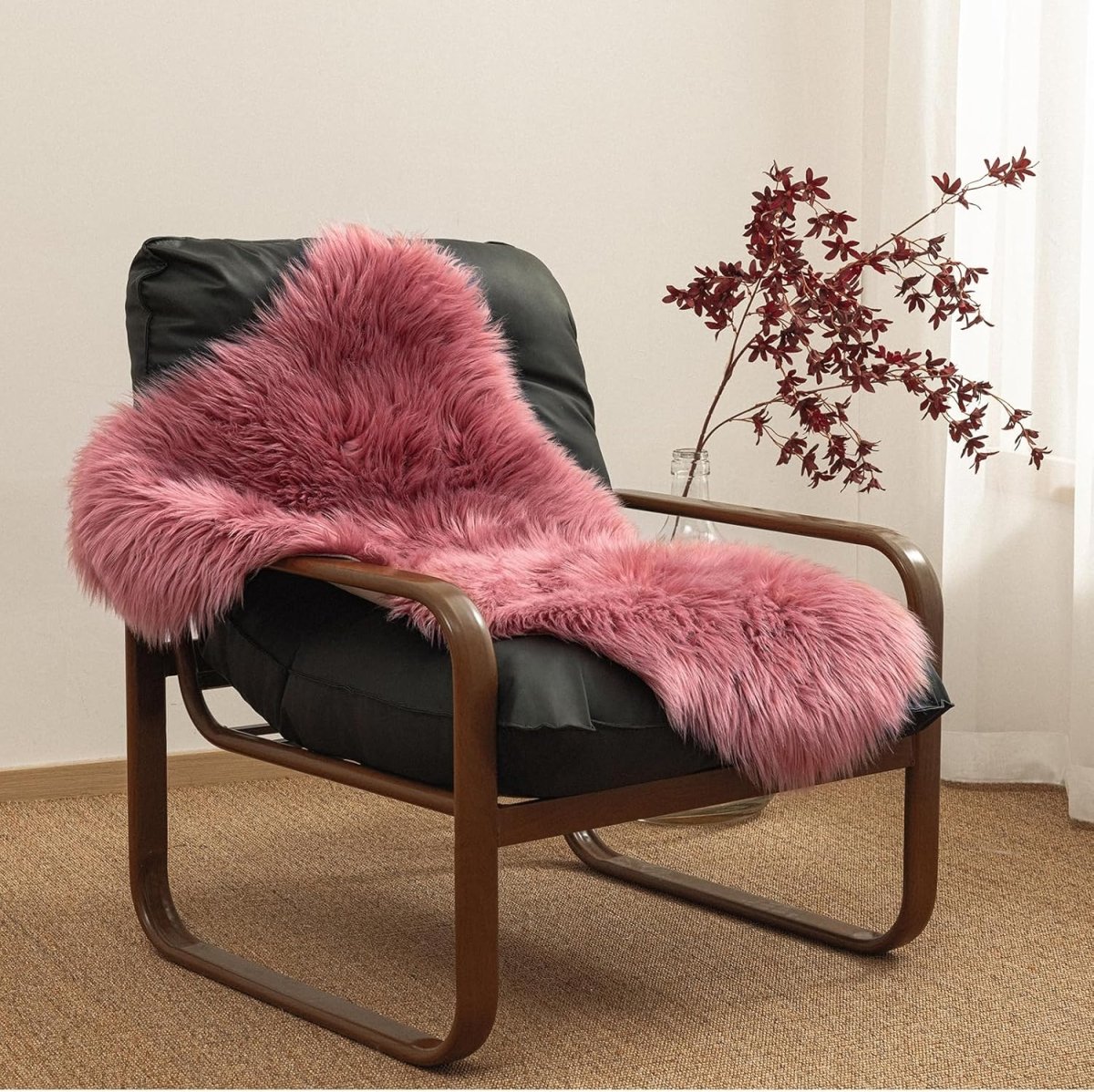 Ashler Faux Fur Rug, Fluffy White Small Sheepskin Rug, Ultra Soft 2x3 Ft Mat, Machine Washable Shag Mats, Nursery Throw for Bed, Living, Kids Room - Homesidy.com