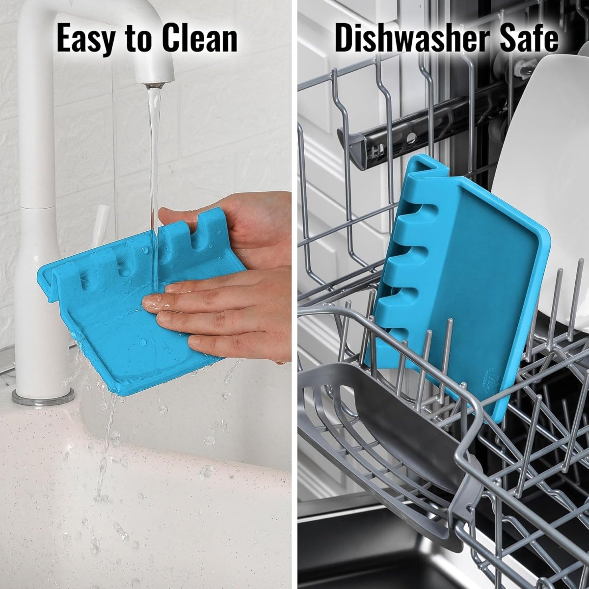 Zulay Kitchen Spoon Rest for Multiple Utensils High Heat - Resistant Silicone Drip Pad, BPA - Free Spoon Holder for Stove Top, Kitchen Gadget Holder for Ladles, Tongs, Cooking Spatula - Makes Great Gift - Homesidy.com