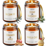 AOOVOO Scented Candles - 4PC Candle Set, 36 oz Soy Candles, Soy Candle for Home Scented, Lavender/Vanilla/Eucalyptus/Sage - Homesidy.com