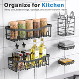 EUDELE Adhesive Shower Caddy, 5 Pack Rustproof Stainless Steel Bath Organizers With Large Capacity, No Drilling Shelves for Bathroom Storage &amp; Home Decor - Homesidy.com