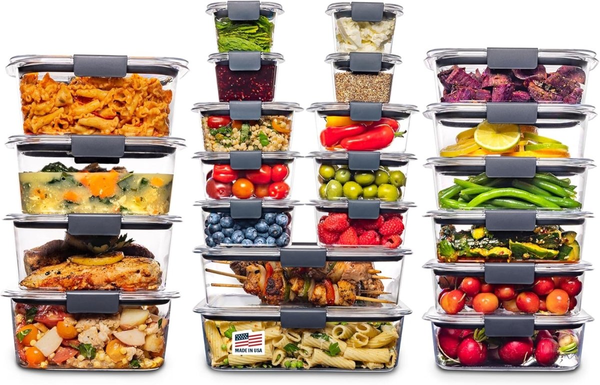 Rubbermaid Brilliance BPA - Free Airtight Food Storage Containers, 24 - Piece Set, Easy for Meal Prep, Lunch &amp; Leftovers - Homesidy.com