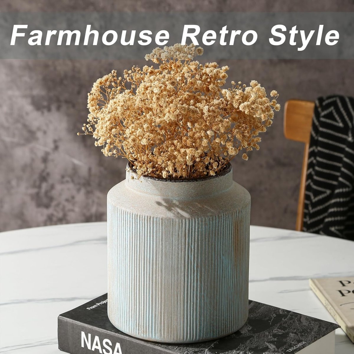 Rustic Vases for Home Decor. Ceramic Vase for Dining Table Decor. Terracotta Decorative Vase 6.1IN. ZSHLXM - Homesidy.com
