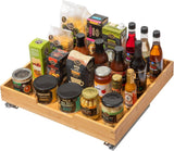 HOLDN’ STORAGE Bamboo Wooden Pull out Cabinet Organizer. 17&34; W x 21&34; D - Requires At Least a 18.25&34; W x 21&34; D.Cabinet Opening. W/Lifetime Limited Warranty. Bamboo Tray and Heavy gauge metal rails. - Homesidy.com
