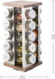 Kamenstein 20 Jar Revolving Countertop Spice Rack with Spices Included, FREE Spice Refills for 5 Years, Polished Stainless Steel with Black Caps, 30020 - Homesidy.com