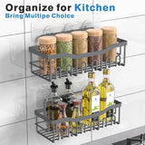 EUDELE 5 - Pack Rustproof Stainless Steel Shower Caddy Set– No Drill Adhesive Bathroom Organizer, Space - Saving Shower Shelves for Apartment Essentials, Bathroom/Kitchen Storage Home Decor - L Size - Homesidy.com