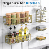 EUDELE Adhesive Shower Caddy, 5 Pack Rustproof Stainless Steel Bath Organizers With Large Capacity, No Drilling Shelves for Bathroom Storage &amp; Home Decor - Homesidy.com