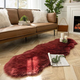 Ashler Faux Fur Rug, Fluffy White Small Sheepskin Rug, Ultra Soft 2x3 Ft Mat, Machine Washable Shag Mats, Nursery Throw for Bed, Living, Kids Room - Homesidy.com