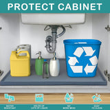 URMONA Waterproof Silicone Under Sink Mat 31 x 22 Shelf Liner for Kitchen and Bathroom, Cabinet and Counter Protector, Storage and Organizers, Litter Mat, Pet Cat Puppy Essentials(Dark Grey) - Homesidy.com