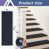 COSY HOMEER Edging Stair Treads Non - Slip Carpet Mat 28inX9in Indoor Stair Runners for Wooden Steps, Edging Stair Rugs for Kids and Dogs, 100% Polyester TPE Backing (15pc, Beige) - Homesidy.com
