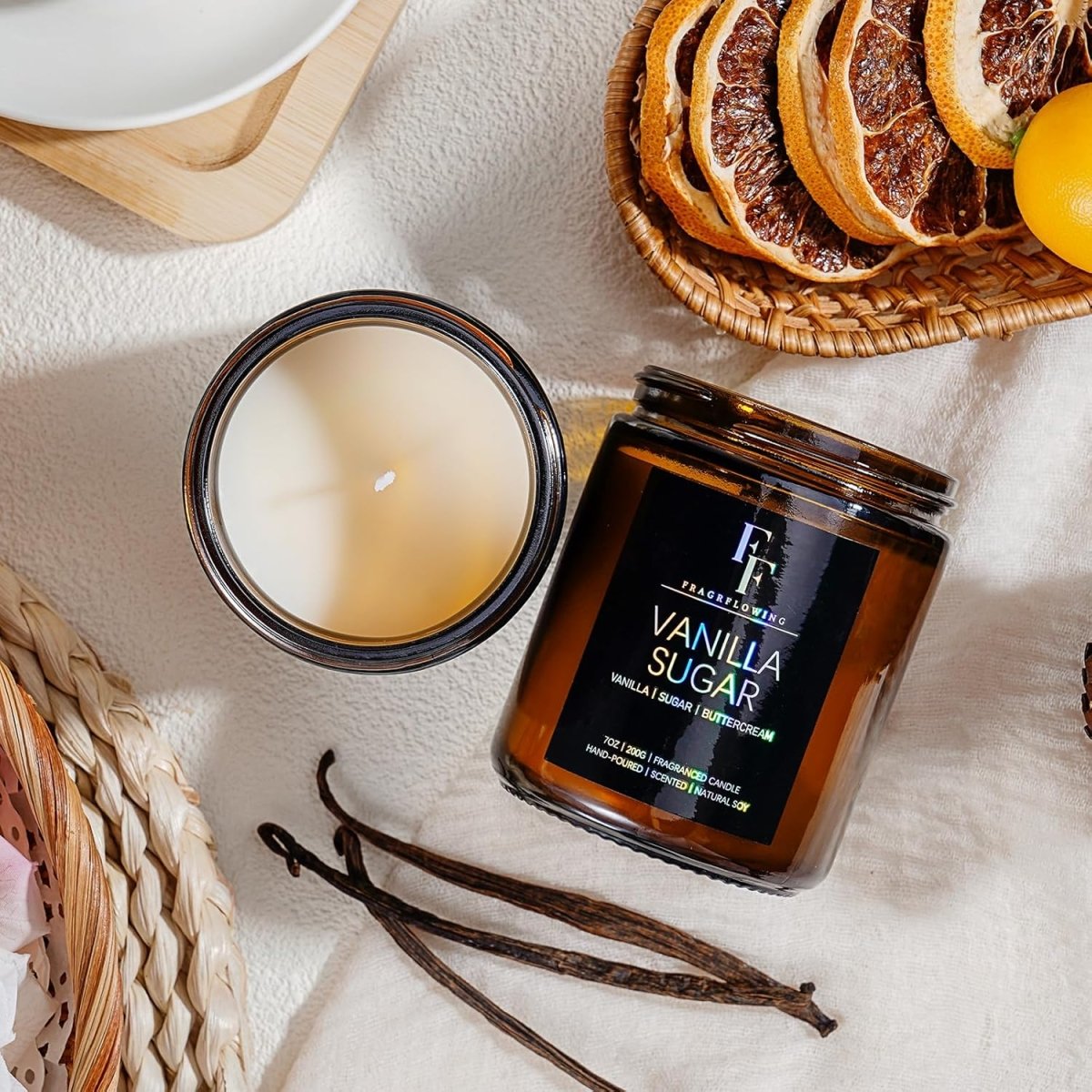 Vanilla Coconut Candle, Scented Candle for Home Soy Wax Candle, Aromatherapy Candle Gift for Women Men, 7oz - Homesidy.com