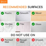 GLUIT Adhesive Wall Hooks for Hanging Heavy Duty 22 lbs Hooks for Walls No Damage, Towel Sticky Clear Hook, Waterproof, Home, Bathroom, Kitchen, Office, and Outdoor 12 Pack - Homesidy.com