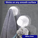 Bntuk Suction Cup Hooks for Shower, Removable Towel Hooks for Bathroom Window Glass Door Wall, Bath Robe Looafh Wreath Hook for Hanging - 2 Pack, Black - Homesidy.com