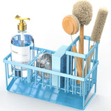 Cisily Kitchen Sink Caddy Organzier with High Brush Holder, Sponge Holder for Sink, 304 Rustproof Stainless, Kitchen Countertop Soap Dispenser Organizer, Kitchen Decor and Accessories - Homesidy.com