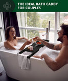 ROYAL CRAFT WOOD Bathtub Tray Caddy for Tub, Bamboo Bath Shelf, Premium Foldable Wood Bath Table, Expandable Bathtub &amp; Bathroom Accessories, New Home Gifts for Mom, Housewarming, Anniversary, Wedding - Homesidy.com