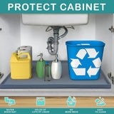 URMONA Waterproof Silicone Under Sink Mat 31 x 22 Shelf Liner for Kitchen and Bathroom, Cabinet and Counter Protector, Storage and Organizers, Litter Mat, Pet Cat Puppy Essentials(Dark Grey) - Homesidy.com