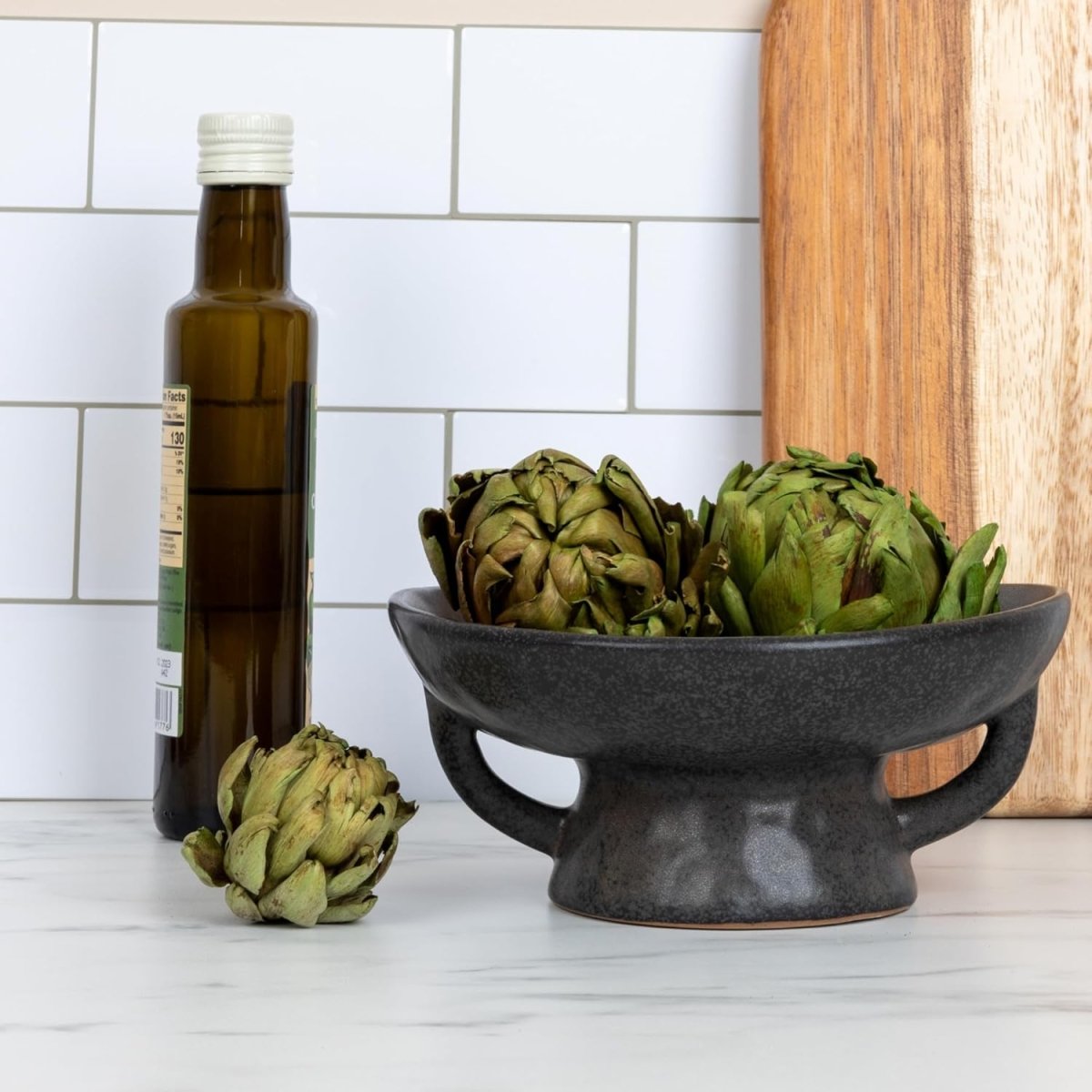 Creative Co - Op Stoneware Bowl w Reactive Glaze, White - Homesidy.com
