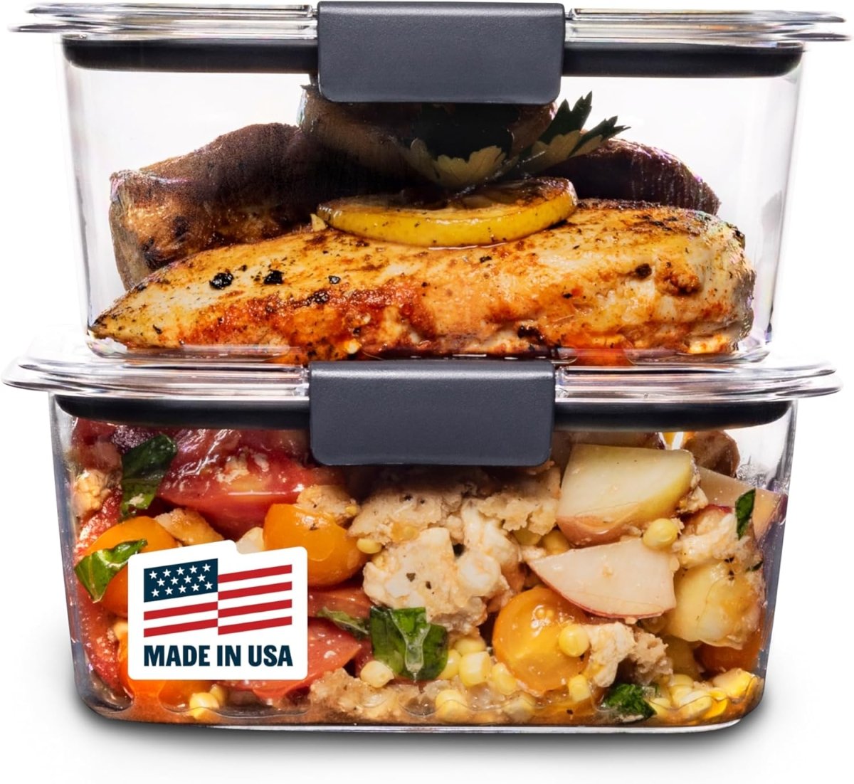 Rubbermaid Brilliance BPA - Free Airtight Food Storage Containers, 24 - Piece Set, Easy for Meal Prep, Lunch &amp; Leftovers - Homesidy.com