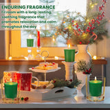 Conelist 8 Pcs Christmas Bayberry Scented Votive Candles Beeswax Blend Candle Gift Box Green Bayberry Scented Wax with Cotton Wick for Xmas Winter Holiday Gifts Collection - Homesidy.com