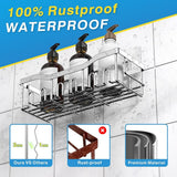 EUDELE Adhesive Shower Caddy, 5 Pack Rustproof Stainless Steel Bath Organizers With Large Capacity, No Drilling Shelves for Bathroom Storage &amp; Home Decor - Homesidy.com