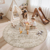 Soalmost Washable Area Rug 8x10, Large Soft Rugs for Living Room Vintage Beige Carpet 8x10 Area Rugs for Bedroom Dining Room Non - Slip Stain Resistant Under Table Rug - Homesidy.com