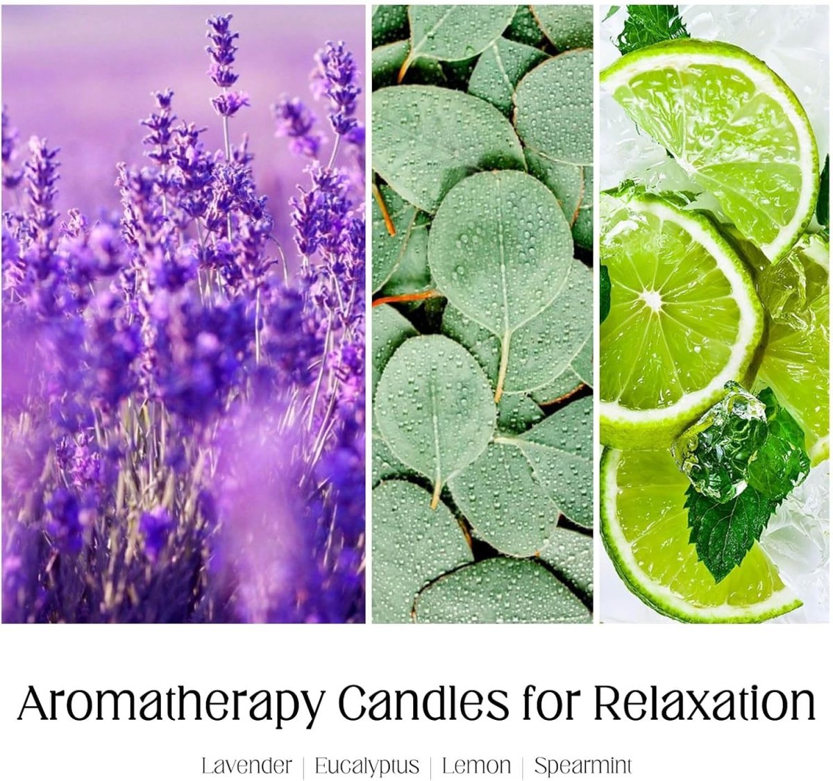 KOTKAS Lavender Eucalyptus Scented Candles - 8oz Natural Scented Soy Candles for Home Non Toxic Aromatherapy Lavender Candles Gifts for Women Bath Relaxing Calming Soothing Relaxation Stress Relief - Homesidy.com