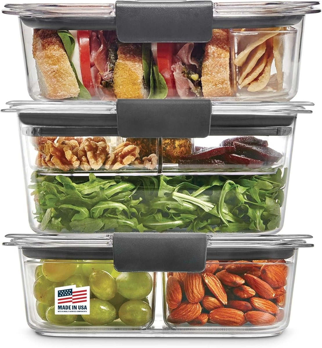 Rubbermaid Brilliance BPA - Free Airtight Food Storage Containers, 24 - Piece Set, Easy for Meal Prep, Lunch &amp; Leftovers - Homesidy.com