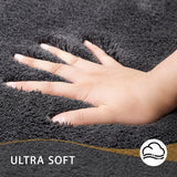 MINIDEAR Bathroom Rugs 24x17 Light Grey - Thick Elastic Foam Bath Mat, Ultra Soft &amp; Plush Fluffy, Non - Slip, Quick Dry, Absorbent Washable Floor Microfiber Mat for Tub, Home Decor Accessories - Homesidy.com