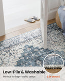 AMADA HOMEFURNISHING 8x10 Washable Area Rug, Low - Profile Large Area Rug with Non - Slip Backing &amp; Durable Edge Binding, Vintage Large Rugs for Living Room, Bedroom, Dinning Room - Homesidy.com