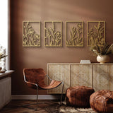 Glamativity 4 Pack Gold Wall Art Decor, Minimalist Single Line Real Metal Wall Art, Womans Body Shape Abstract Wall Art (Gold Classic Style, 17 x 11.8) - Homesidy.com