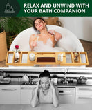 ROYAL CRAFT WOOD Bathtub Tray Caddy for Tub, Bamboo Bath Shelf, Premium Foldable Wood Bath Table, Expandable Bathtub &amp; Bathroom Accessories, New Home Gifts for Mom, Housewarming, Anniversary, Wedding - Homesidy.com