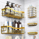 EUDELE Adhesive Shower Caddy, 5 Pack Rustproof Stainless Steel Bath Organizers With Large Capacity, No Drilling Shelves for Bathroom Storage &amp; Home Decor - Homesidy.com