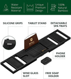 ROYAL CRAFT WOOD Bathtub Tray Caddy for Tub, Bamboo Bath Shelf, Premium Foldable Wood Bath Table, Expandable Bathtub &amp; Bathroom Accessories, New Home Gifts for Mom, Housewarming, Anniversary, Wedding - Homesidy.com