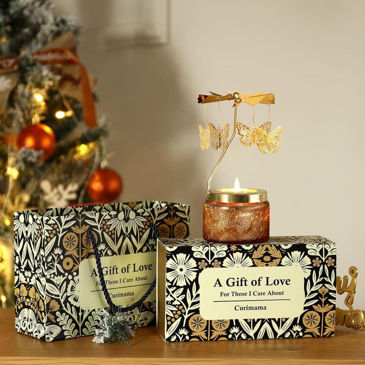 Christmas Gifts for Women, Unique Birthday Gifts for Women, Lavender Butterfly Rotating Scented Candles for Home Fragrance, Mom Birthday Gift from Daughter Son, Xmas Candle Gift for Sister Grandma - Homesidy.com