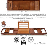 Temple Spring Wooden Bathtub Tray, Bamboo Bathroom Accessories, Bath Tray for Tub, at Home Spa Essentials, Board for Tub Table, Bath Caddy for Bathtub Accessories &amp; Bathroom Essentials – Natural - Homesidy.com