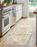 AMADA HOMEFURNISHING 8x10 Washable Area Rug, Low - Profile Large Area Rug with Non - Slip Backing &amp; Durable Edge Binding, Vintage Large Rugs for Living Room, Bedroom, Dinning Room - Homesidy.com