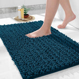 Yimobra Bathroom Rugs Non Slip Washable - Ultra Soft Absorbent Chenille Bath Mat, Quick Dry Shaggy Floor Carpet for Tub Shower, Gray Home Decor Accessories, 24x17 Inch - Homesidy.com