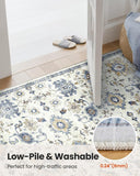 AMADA HOMEFURNISHING 8x10 Washable Area Rug, Low - Profile Large Area Rug with Non - Slip Backing &amp; Durable Edge Binding, Vintage Large Rugs for Living Room, Bedroom, Dinning Room - Homesidy.com