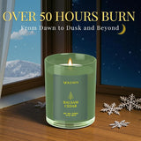 Balsam Cedar Candle, 10oz Soy Scented Candle for Home, Christmas Birthday &amp; Holiday Gifts for Women &amp; Men, Long Lasting 50 Hour Clean Non - Toxic Burn, Elegant Winter &amp; Christmas Festive Home Decor - Homesidy.com