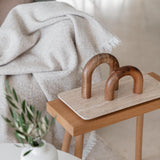 PEAKOLY Wood Arch Decorative Objects - Modern Bookshelf Decor, Coffee Table Sculpture, Floating Shelf Decor Accents, Japandi Home Decorations for Side, Console and Entryway Table - Homesidy.com