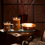 WoodWick Marine Amber Holiday Candle Gifts for Women and Men, 9.7 oz Precious Metals Collection with Crackling Wick - Homesidy.com